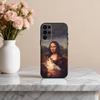 M-Mona-A L-Lisa Pat C-Cat Art Phone Case For Samsung S25,24,23,22,30,21,10,9,Ultra,Plus,Lite,FE,4,5 G Soft Black Case