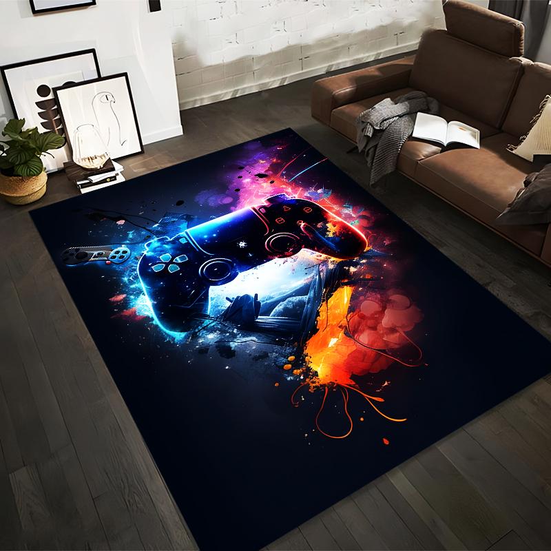 

Gaming Controller Design Carpet for Living Room, Colorful Splash Style Suitable for use as an anti-slip for living room bedroom sofas 40x60cm( 15x23in )