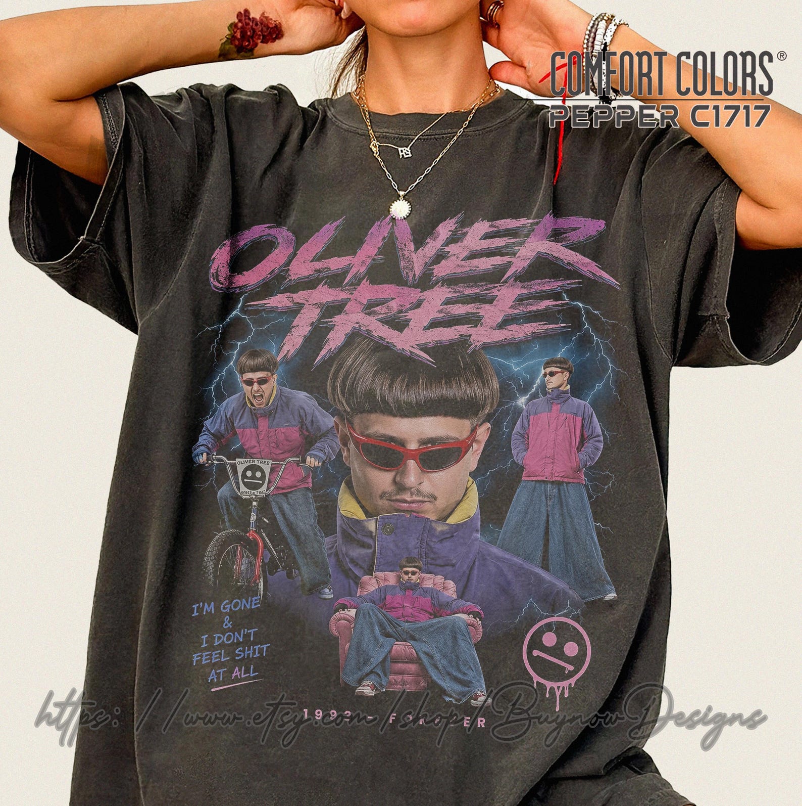 Vintage Oliver Tree Graphic Tee, Comfort Colors 1717 Pepper Shirt, Retro 90s Bootleg Rap Shirt, Oliver Tree Concert Merch, Music Lover Gift M