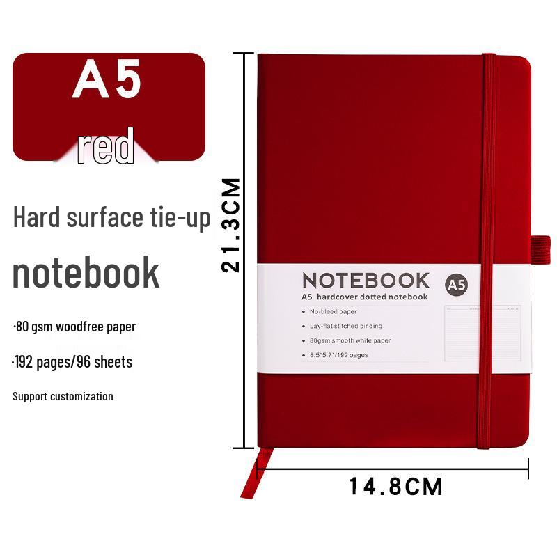 Custom A5 PU Notebook with Strap - Portable, Logo-Printable Business Journal, A6 Size Available