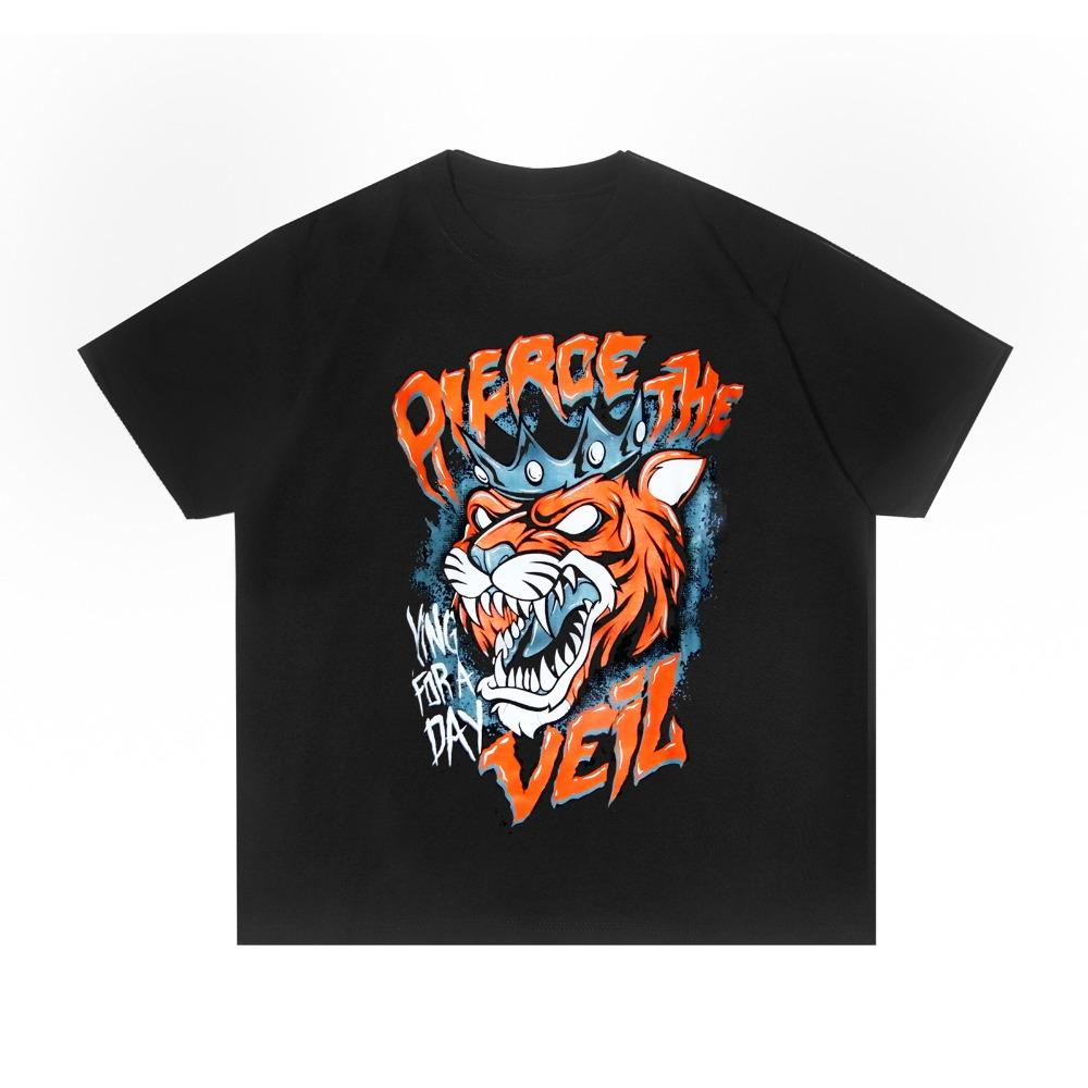 2025 Summer Rock Pierce The Veil Pierce The Veil Band Printed Cotton Women's and Men's T-shirt High Quality Short Sleeve Men's T