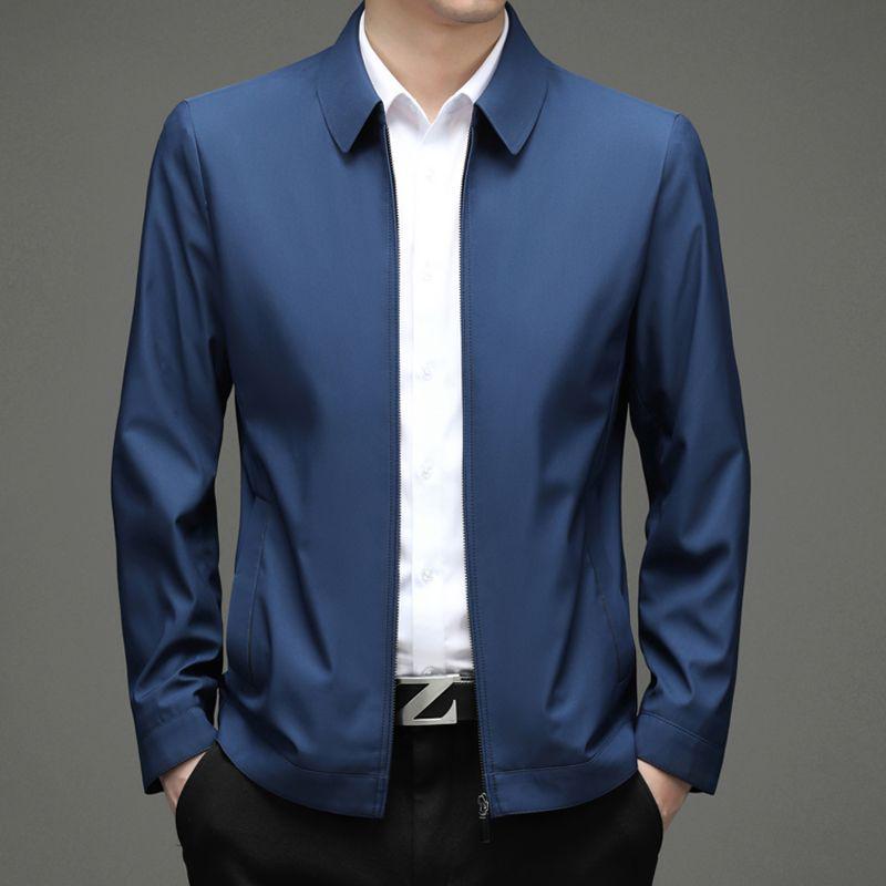 Men's Counter 2025 Spring/Autumn Business Casual Jacket - Middle-aged Executive Turn-down Collar Outerwear