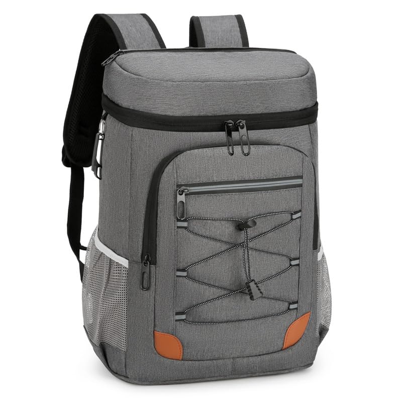 Insulated Backpack Cooler Box 25L Foldable Large Capacity Waterproof Lightweight Cooler for and Outdoor Activities Hands-Free Camping, Fishing,