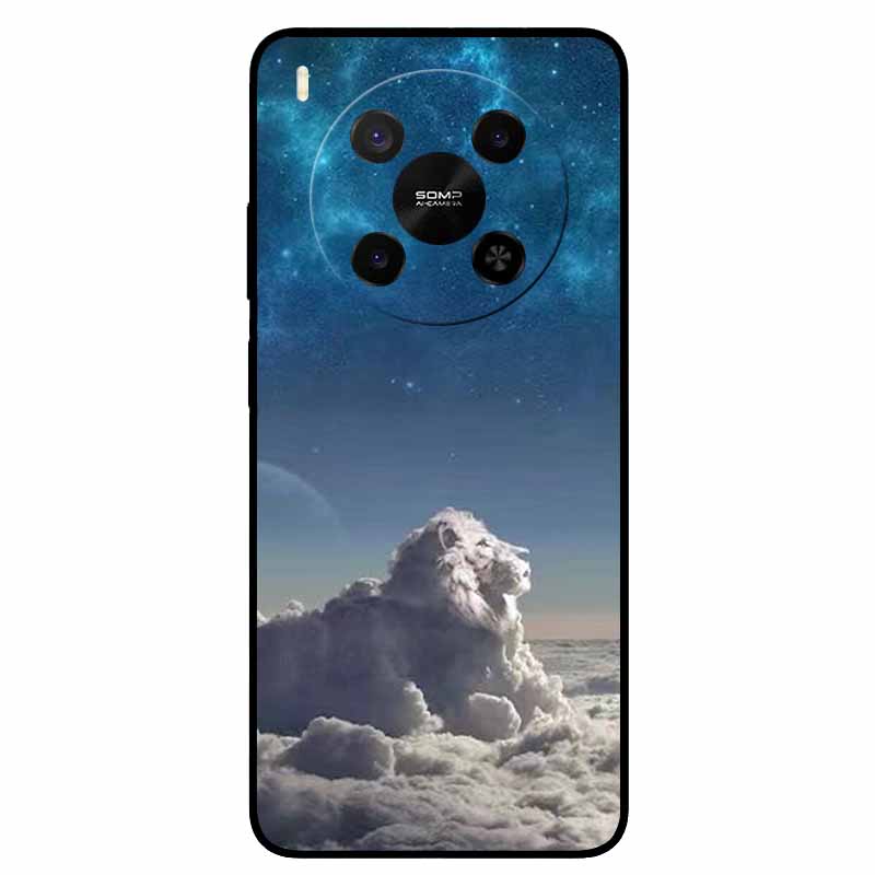 For ZTE Blade V70 Max Case Lion Cat Black Soft Silicone Fashion Phone Cases For Nubia V70 Max Protective TPU Coque Blade V70 Max