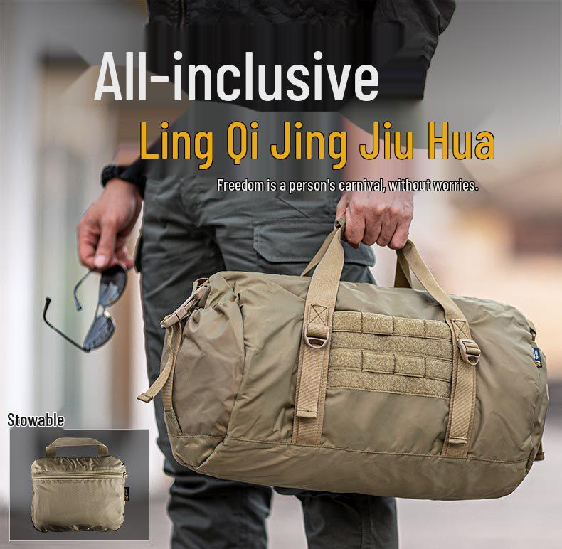 District 7 Puffer Fish Tactical Bucket Crossbody Bag for Sports, Travel, or Business