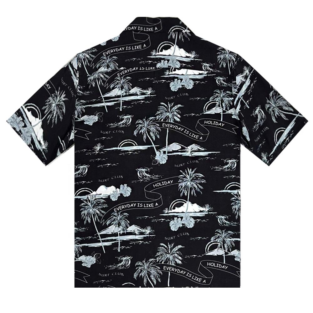 Deosyeocheuhauseu Hawaiian Shirt Sunset Island-Black