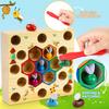 COOLJOY Montessori 2-in-1 Magnetic Fishing Game for Children Aged 2 and Above, Wooden Toy, Montessori Toy from 2, 3 Years, Authorised Patent