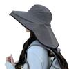 Fisherman Hat Wide Brim Shawl Design Big Head Circumference Quick-Drying Hat Extra Large Brim Neck Shawl Sun Protection Hat