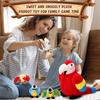 Meooeck 5 Pcs Macaw Parrot Plush Set 13 Inch Mommy Parrot Stuffed Animal with 4 Cute Plush Baby In Her Belly Soft Cuddly Bird for Toddlers Valentines