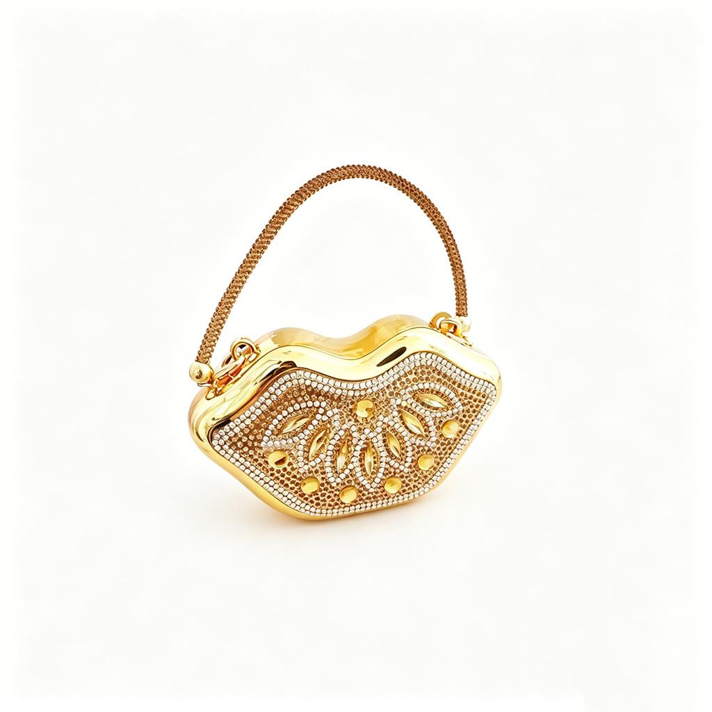 Acrylic Sticker Drill Lip Bag Mini Bag Crossbody Fashion Personalized Mouth Red Envelope Cosmetic Bag