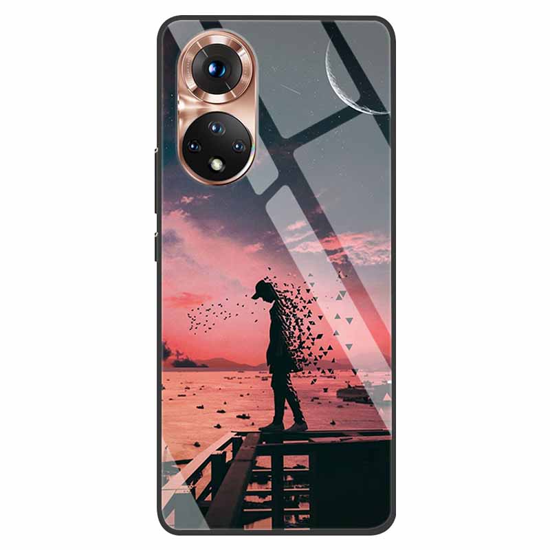 Luxury Case for Huawei Honor 50 Cover Tempered Glass Cover for Huawei Honor 50 Phone Case Honor50 6.57" Coque Bag Fashion Bumper