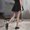 White Diamond Rhinestone Fishnet Bodysuit and Black Pantyhose Set for Nightclubs and Spring/Summer Wear
