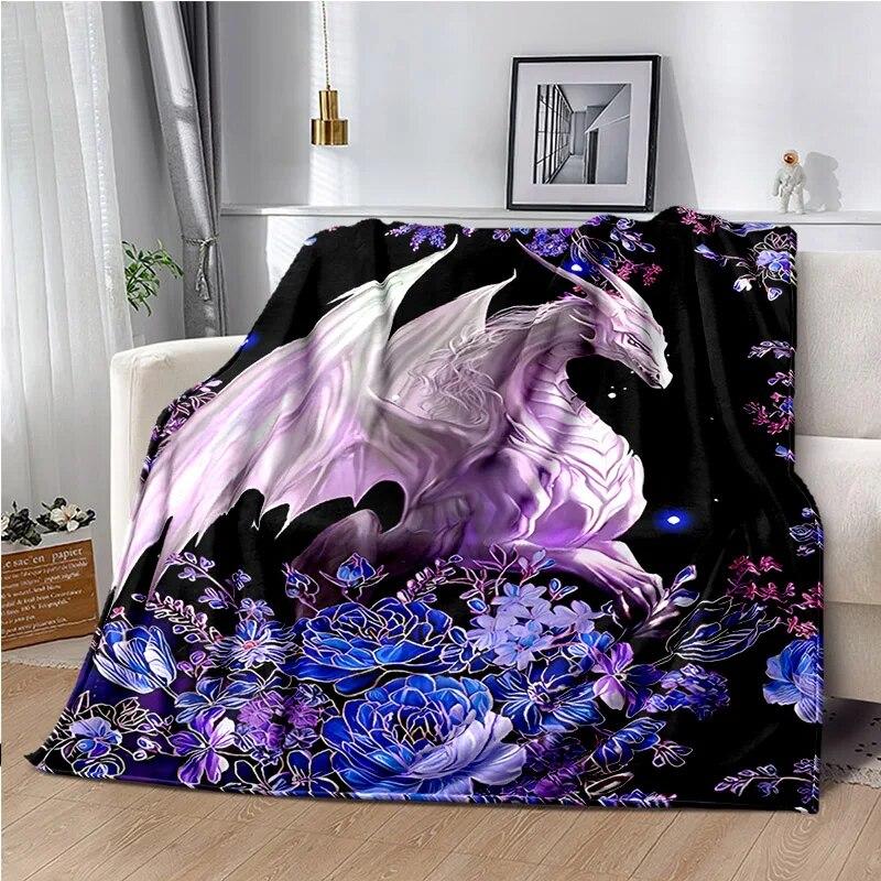 3D Printing Dragon Pattern Blanket Sheet Sofa Cover Office Hiking Watch TV Warm Blanket Picnic Blanket Bedroom Blanket