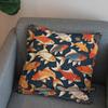 2D Koi Fish Pattern Decorative Throw Pillow Cover Pattern Cushion Cover Suitable For Sofa Bedroom Car Pillow Cover
