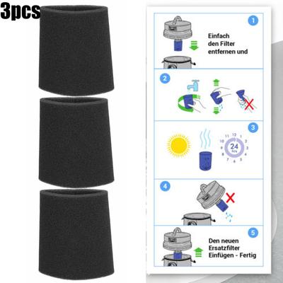 Filtro umido/asciutto Filtro 3 pezzi Accessori Sostituzione nera