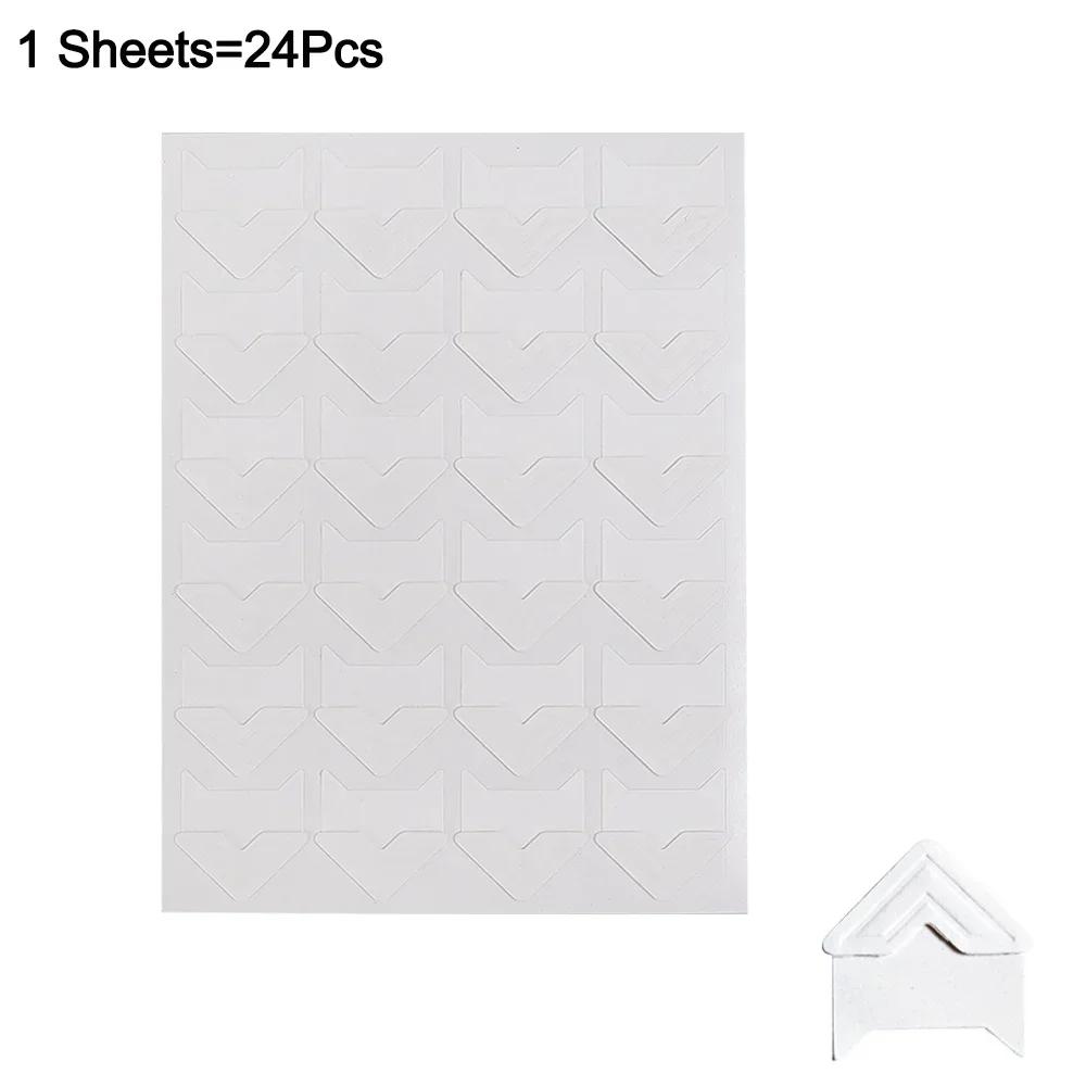 120/24pc Photo Corners Stickers DIY Vintage Corner Kraft Paper Stickers for Photo Album Frame Decoration Scrapbooking Picture