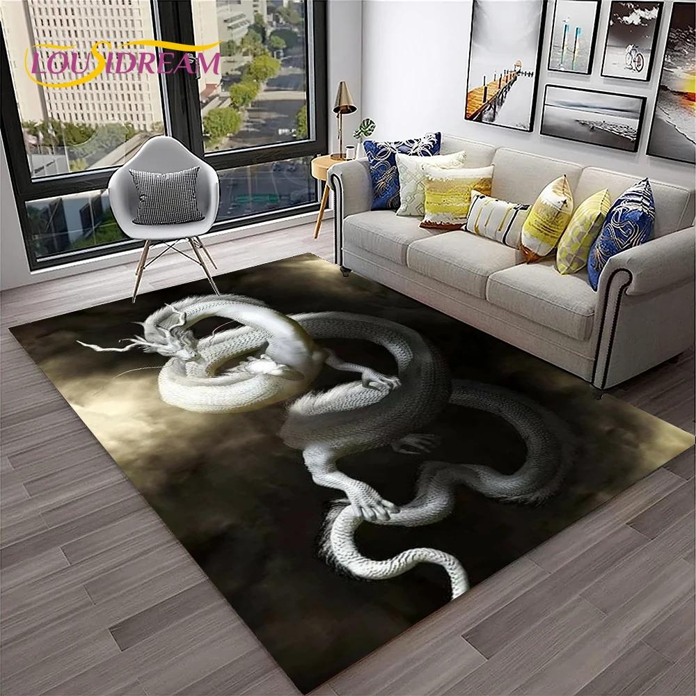 3D Chiński Smok Mit Sztuka Kreskówka Dywanik Dywan do Domu Salon Sypialnia Sofa Wycieraczka Dekor, Dywanik do Zabawy dla Dzieci Antypoślizgowa Mata Podłogowa