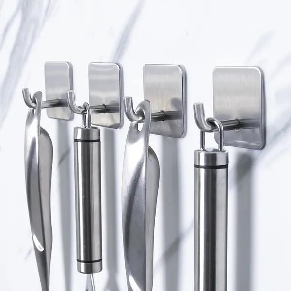 Robe Hook Wall Hook Towel Hook for Bathroom Stainless Steel Coat Hook Rustproof Hook Hanger for Kitchen Hardware