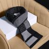 Chessboard plaid scarf, winter warm thickened men's wool scarf blended shuttle jacquard brushed scarf men's