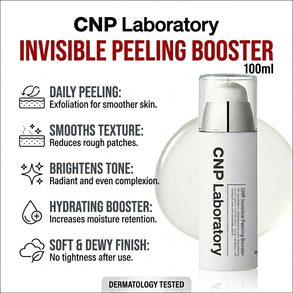 

[CNP Laboratory] Invisible Peeling Booster 100ml - No-Rinse Gentle PHA Exfoliant, 7-Day Skin Texture Improvement, Sensitive Skin Safe, K-Beauty 100ml x 1EA