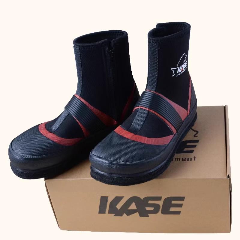 Scarpe Kaisiji Antiscivolo con Suola in Feltro e Borchie per Wading e Pesca