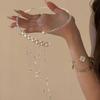 Glass Pearl Round Tassel Necklace Exquisite Niche Exaggerated Design Collar Fashion Personality Temperament Collar