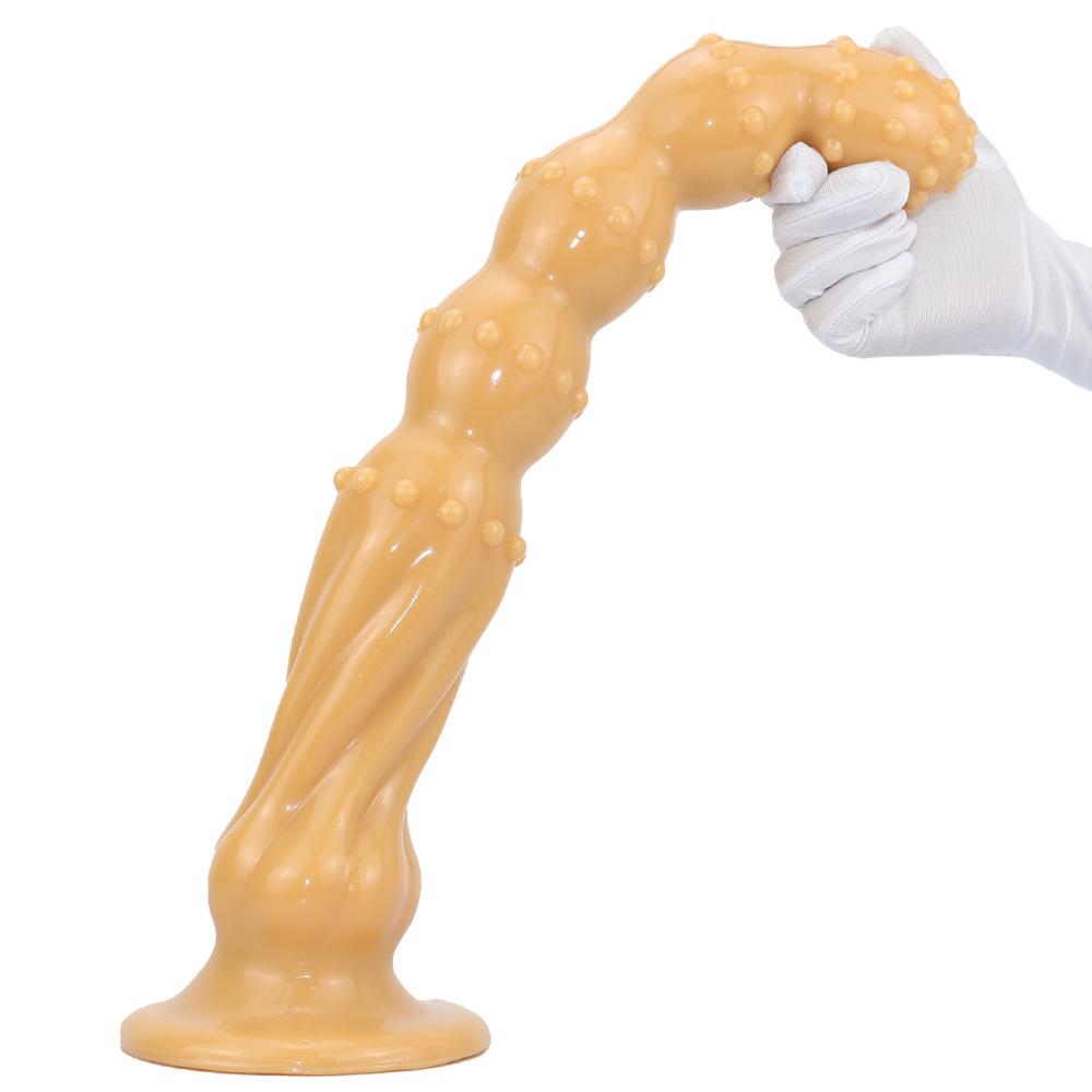 Plug Anal Silicone Extra Long avec Ventouse Godemichet Jouet Sexuel Masturbateur pour Hommes et Femmes Strap on Pénis Bite Réaliste BDSM