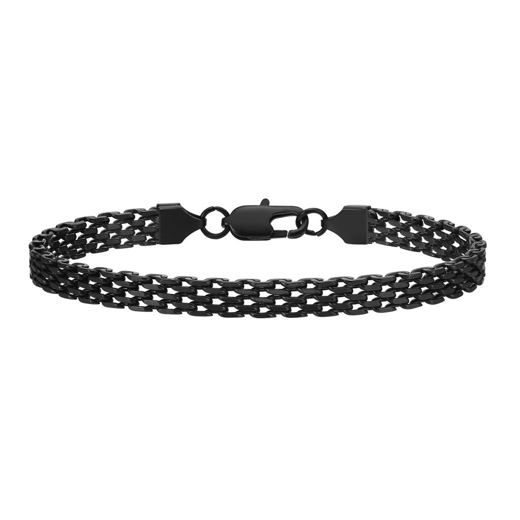 6MM Mesh Chain Bracelets for Men Boys,Waterproof Stainless Steel Italian Link Wristband,Simple Jewelry Gifts,19/21CM