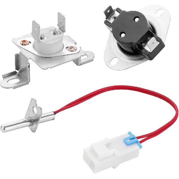 6931EL3003D Limit Thermostat, 6323EL2001B Dryer Thermistor, 6931EL3001E Thermostat, 6931EL3003D Dryer Thermal Fuse Kit Compatible with LG Kenmore