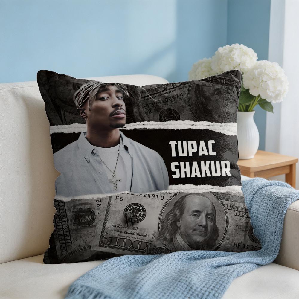 Cool TTupac Pac SShakur Cushion Cover Square Pillow Bedroom Sofa Leisure Comfort Living Room Home Decoration X