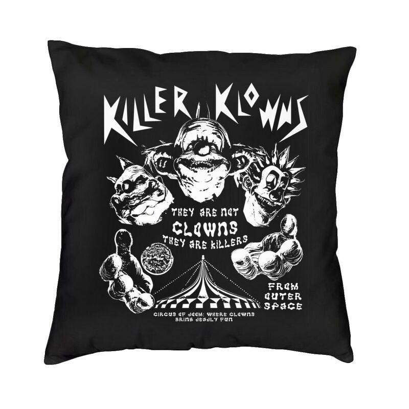 Killer Klowns From Outer Space Funny Horror Movie Cushion Cover 45x45cm Home Decorative Printing Throw Pillow Sofa Double Side