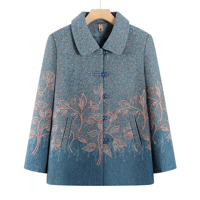 Middle-Aged Women's Floral Autumn Jacket