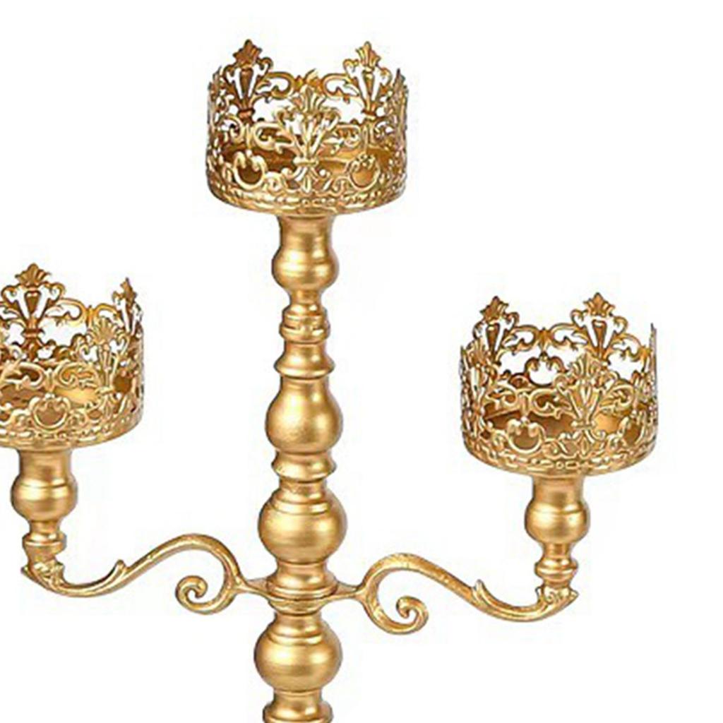 Metal Candelabra Pillar Candle Holder for Festivals Living Room Thanksgiving