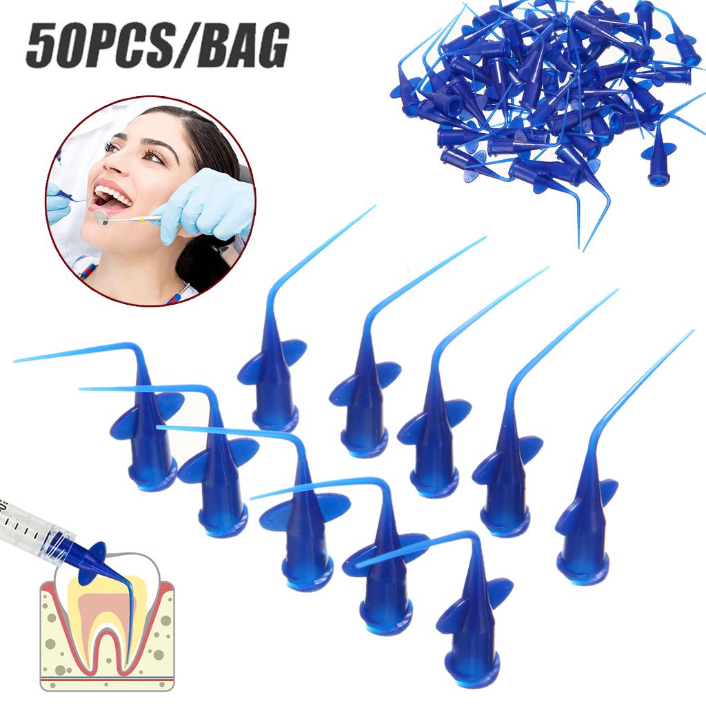 50ks dentální irigační špička Bělení zubů Flexibilní kompozitní pryskyřicová špička Endo Dental Tool