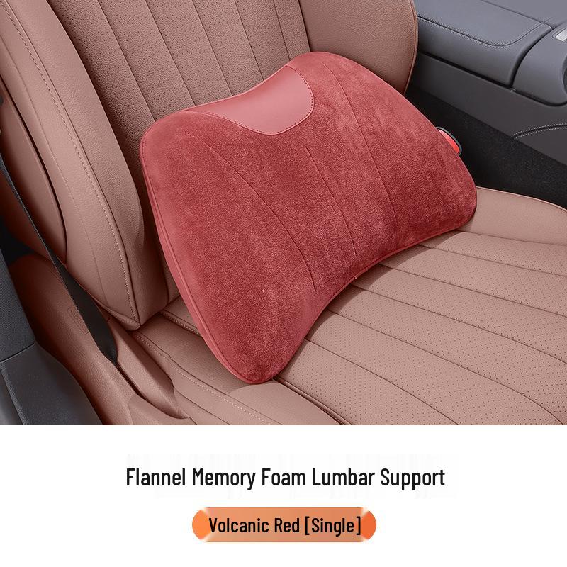 Car Seat Neck and Lumbar Support Pillow – Universal Flannel Cushion for All Seasons