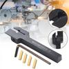 Precision MGEHR10102 10mm Lathe Tool Holder with 4pcs Grooving Cut Off Inserts