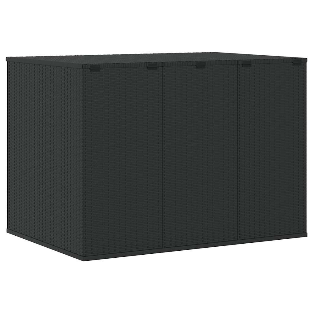 Vidaxl Skrzynia Na Poduszki Ogrodowe, Rattan Pe, 145X100X103Cm, Czarna