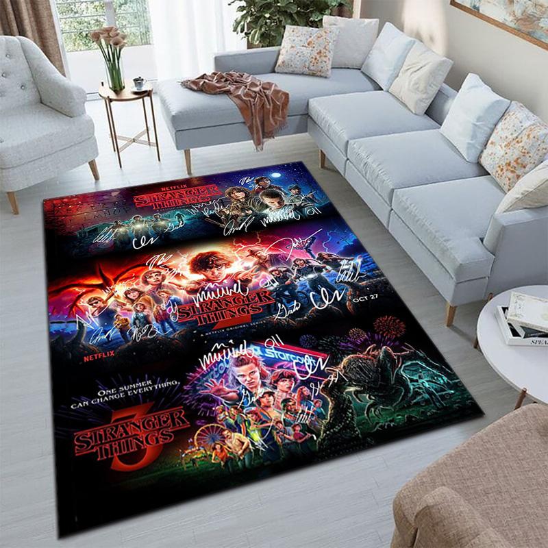 Halloween Horror Horror Theme Stranger Things Carpet Home Living Room Decoration Table and Chairs Anti Slip Door Mat Outdoor Picnic Mat Carpet A7
