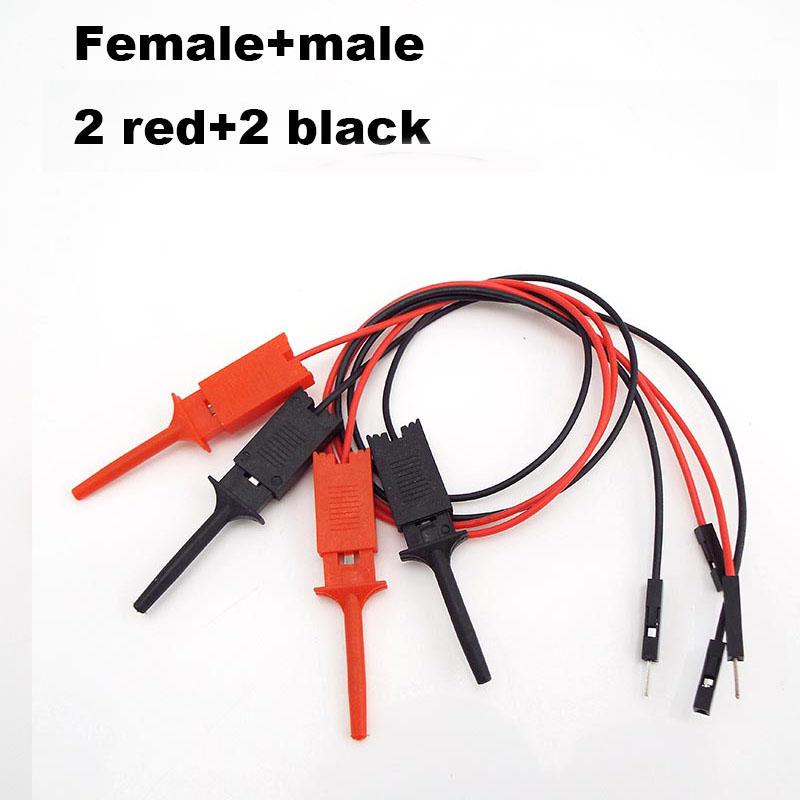 4Types Single Test Hook Clip Line 10Pin Cable Crocodile Clip Electronic Testing