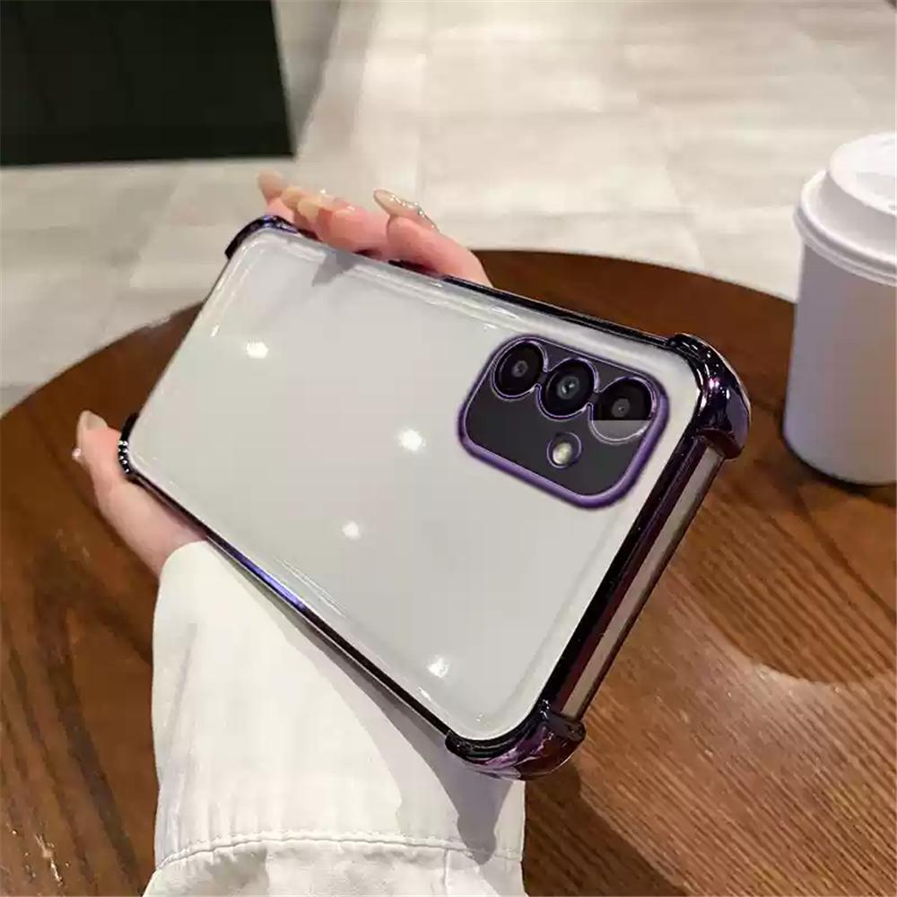 Luxury Shockproof Phone Case For Samsung Galaxy S25 Plus Ultra S24FE A06 A16 A26 A36 A56 Soft Silicone Transparent Back Cover