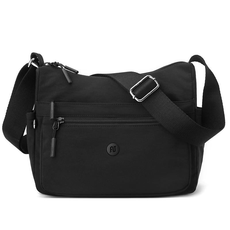 

Вместительная наплечная сумка Женская сумка Многосекционная сумка для мамы чёрный