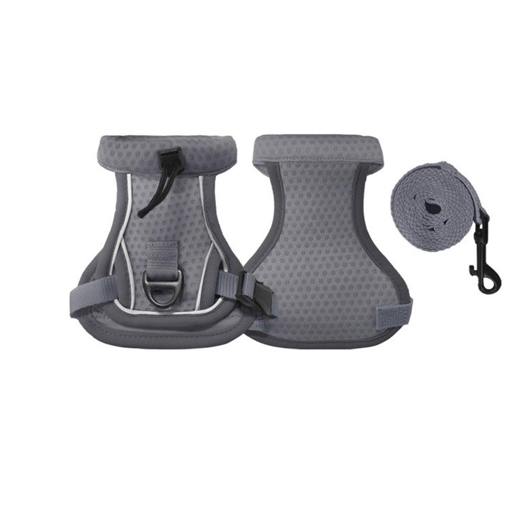 Reflective Design Cat Harness Vest Adjustable Vest Escape Proof Cat Lead Leash Comfortable Breathable Pet Walking Harness