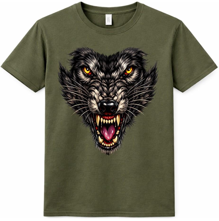 Wolf Head T Shirt Wild Predator Animal Face Gothic Graphic Tee Unisexs Unisexs