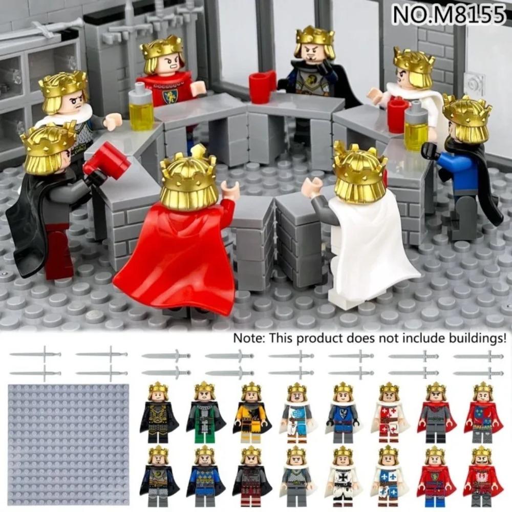 12 pezzi Cavalieri romani antichi medievali, blocchi da costruzione, figure, giocattoli, mini figure, bambole umanoidi, giocattoli, regali di compleanno.