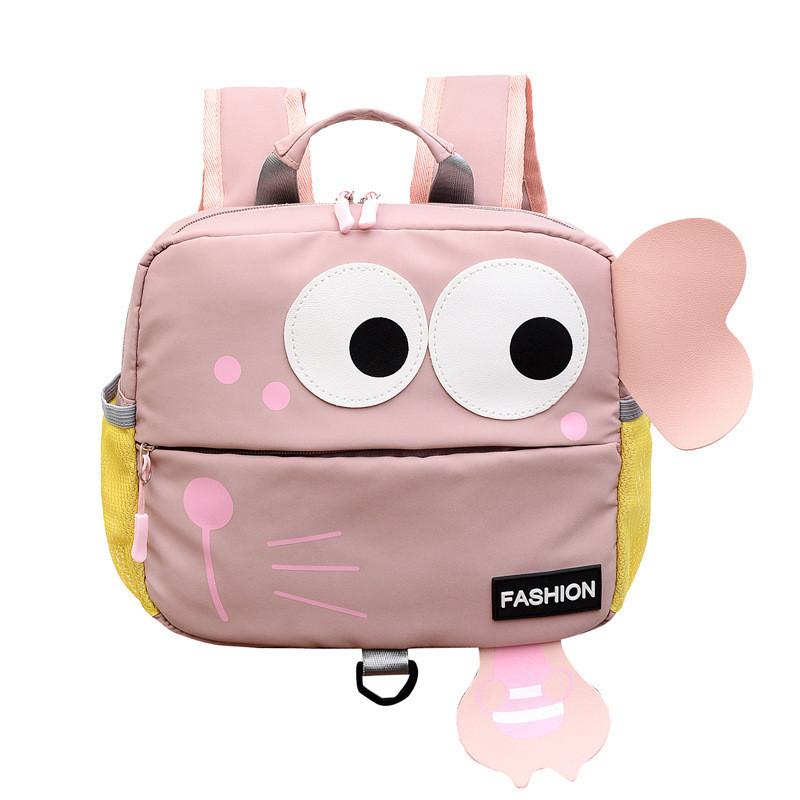 Adorable Cartoon Backpack For Kids Lightweight Breathable Nylon Toddler Bag