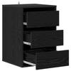 Drawer Cabinet Black Oak Effect 41 x 40 x 58 cm