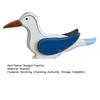 Wood Bird Statue, Nautical Seagull Figurine, Coastal Ocean Standing Sea Bird Statue for Home Bathroom, Living Room, Table Decor