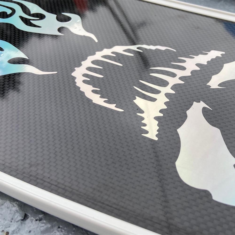 Motorcycle Flame Sticker Kit Body Fender Decals Vinyl  Laser Colorful Universal