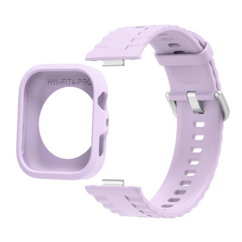 Silicone Case+Strap for Huawei Watch Fit 4 Pro Comfortable Comfortable Breathable Band
