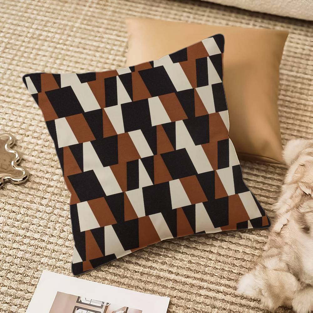Reduced geometry Pillow Case Anti-dustmite Invisible zipper Sofa Bed